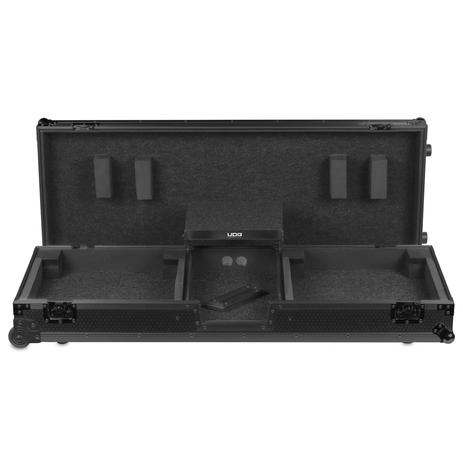 UDG Ultimate Flight Case Set PLX9/SL1200 Black MK2 Plus (Laptop Shelf + Wheels) [Outlet] - Image 3